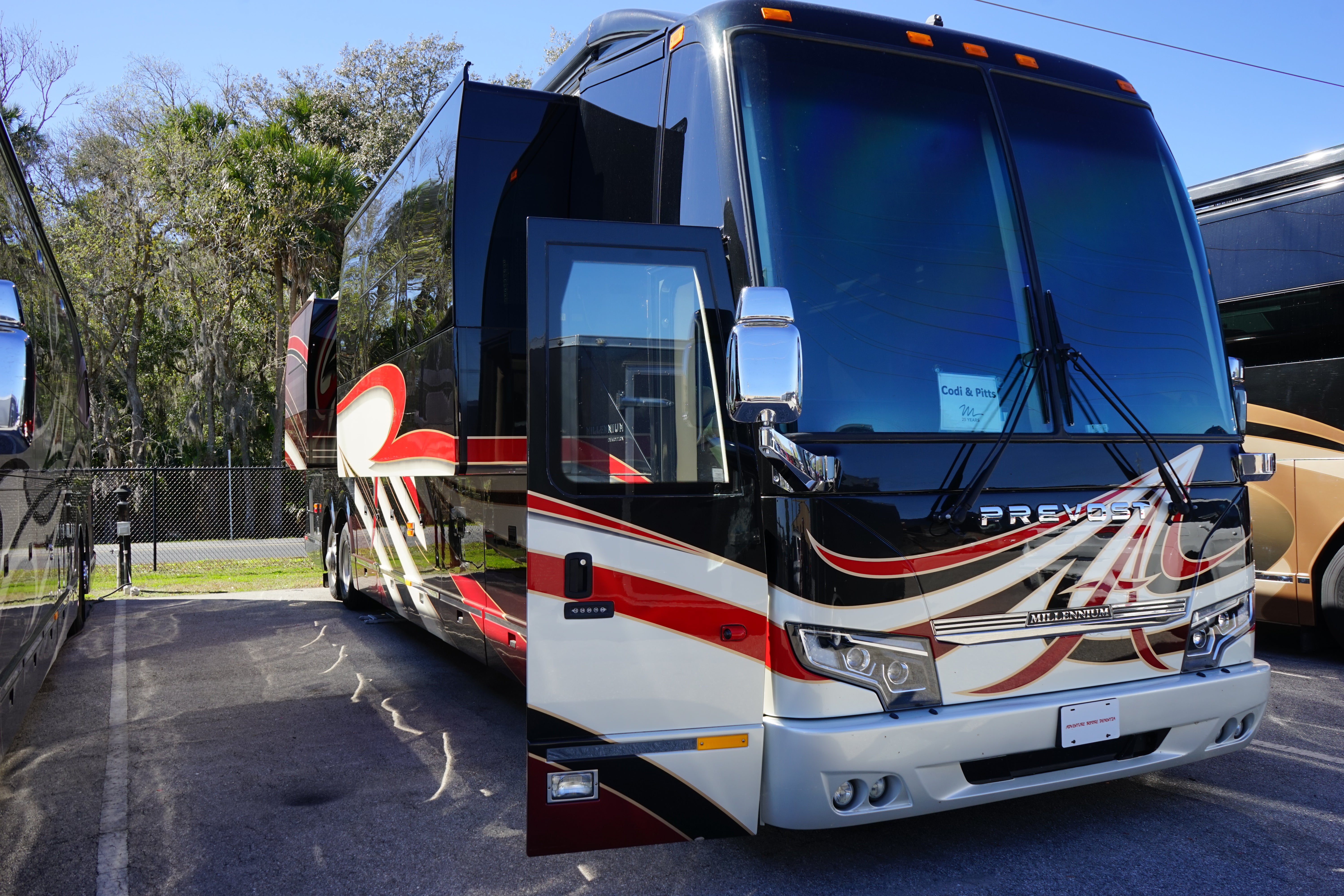 Prevost Millennium luxury motorcoach exterior